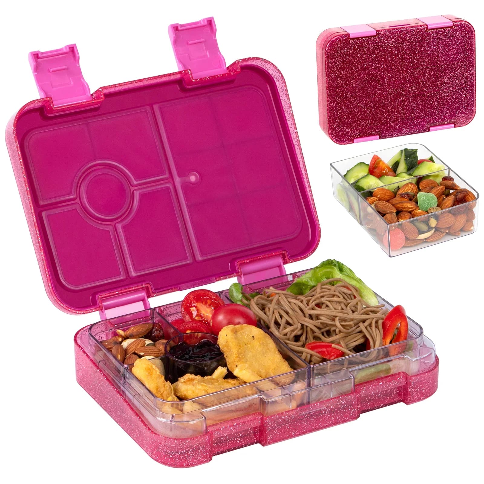 Szczelny lunchbox bento ze sztućcami, do mikrofalówki