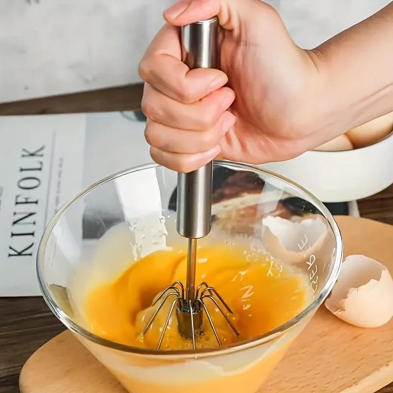 Półautomatyczna trzepaczka kuchenna ze stali nierdzewnej do jajek i śmietany