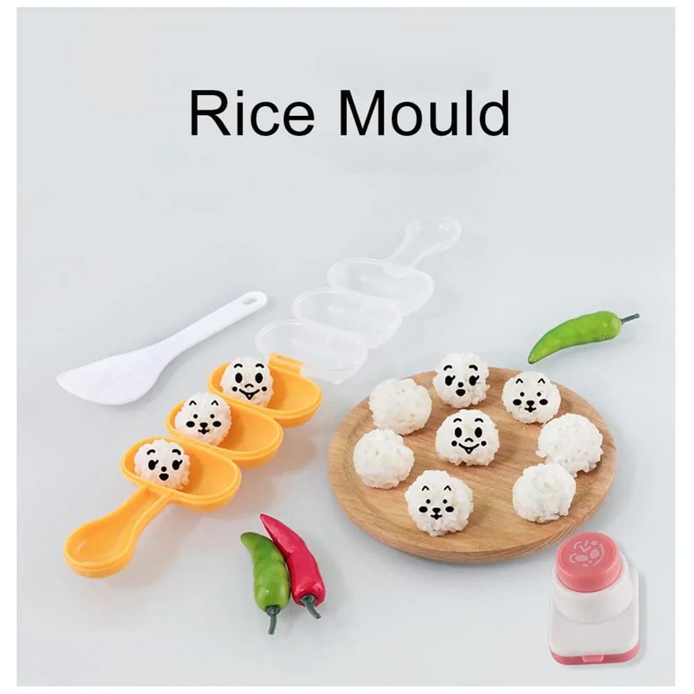 Wykrawacz do nori i foremka do ryżu onigiri - dekoracja bento