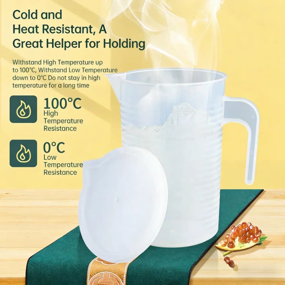 Kuchenny dzbanek z miarką 100–5000 ml z podziałką, odporny na temperaturę kubek PC