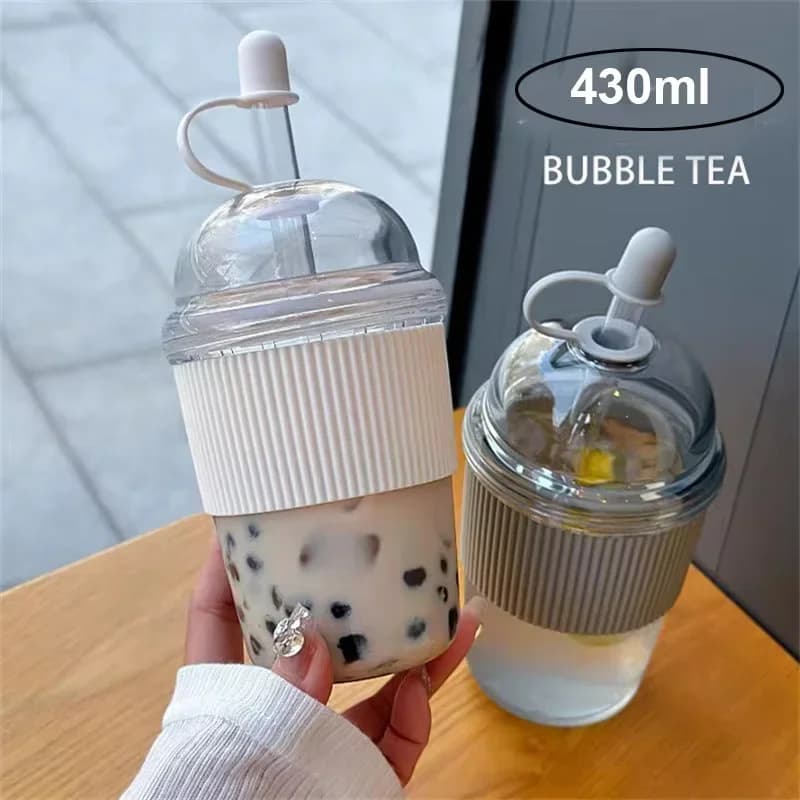 Kubek ze słomką 430 ml, bidon na wodę i napoje