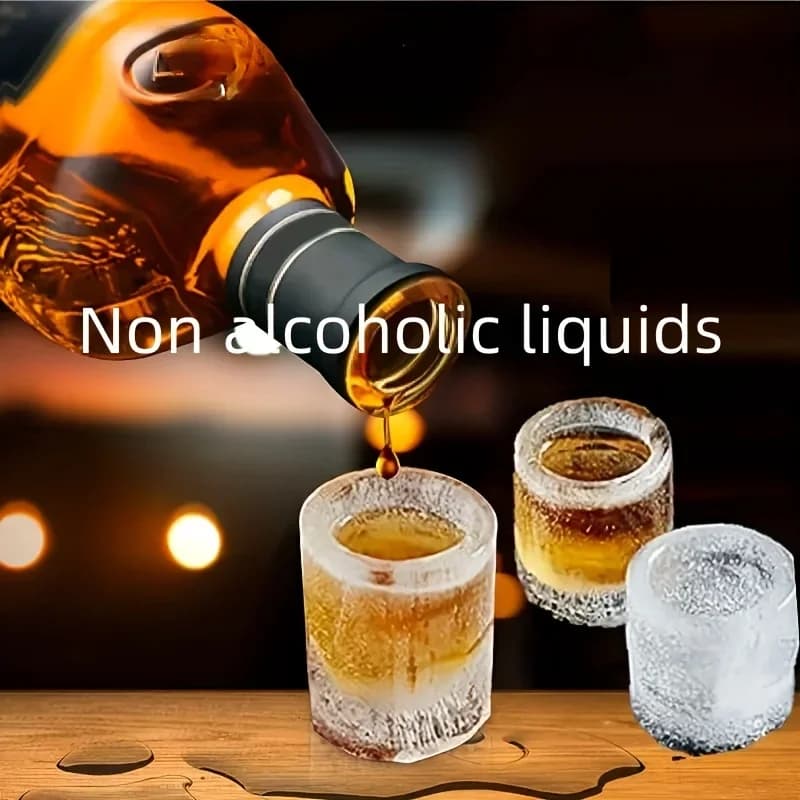 Silikonowa forma do lodu na 4 otwory, do whisky i drinków