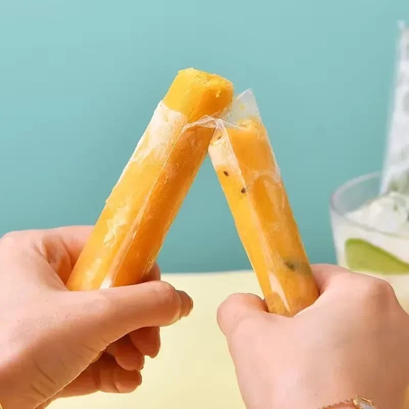 Woreczki na lody na patyku, jednorazowe, przezroczyste – 50/100/200 szt.
