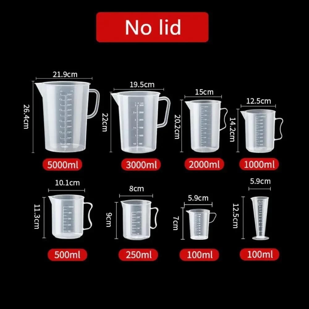 Kuchenny dzbanek z miarką 100–5000 ml z podziałką, odporny na temperaturę kubek PC