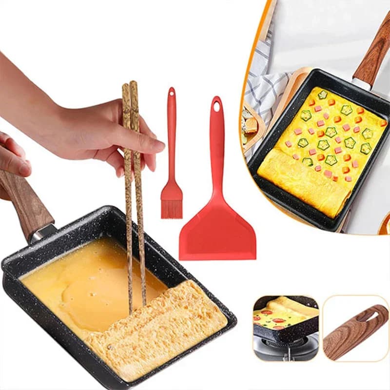 Patelnia do omletów Tamagoyaki japońska prostokątna nieprzywierająca