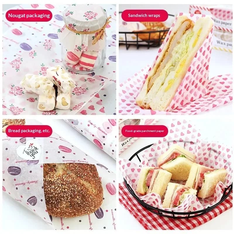 Papier woskowany do żywności, burgerów i pieczenia, 50 szt.