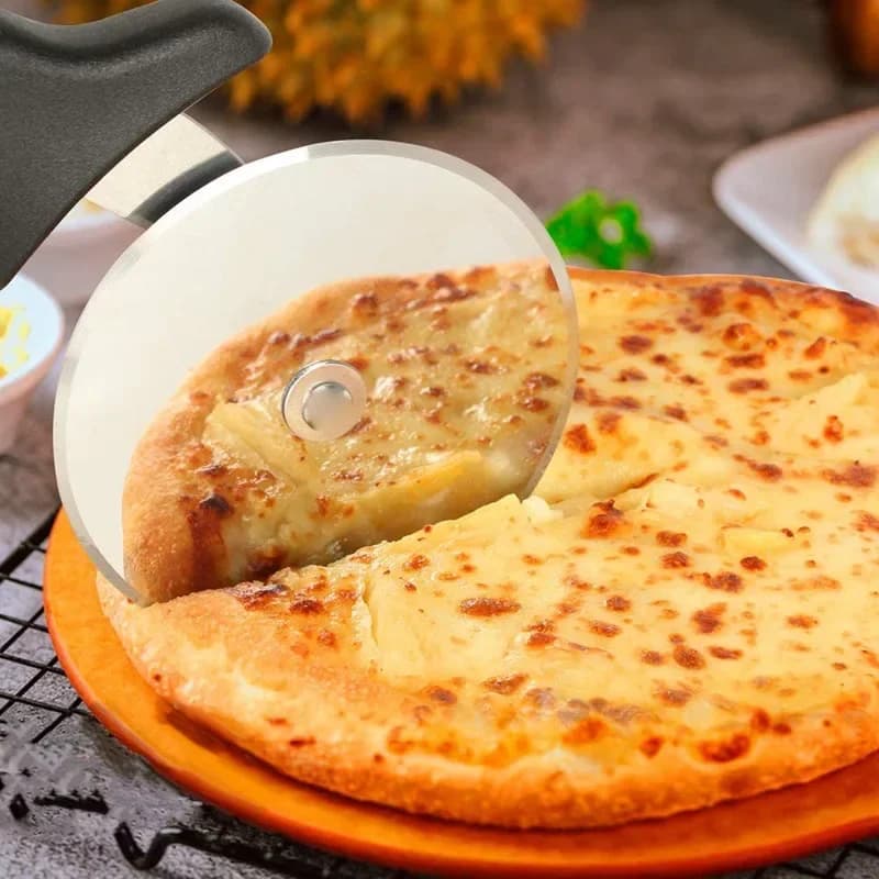 Radełko nóż do pizzy i ciasta ze stali nierdzewnej