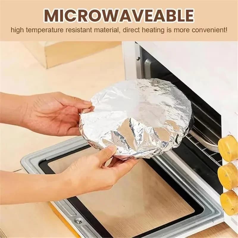 Wielorazowe aluminiowe pokrywki na miski 10–60 szt., termoizolacyjne