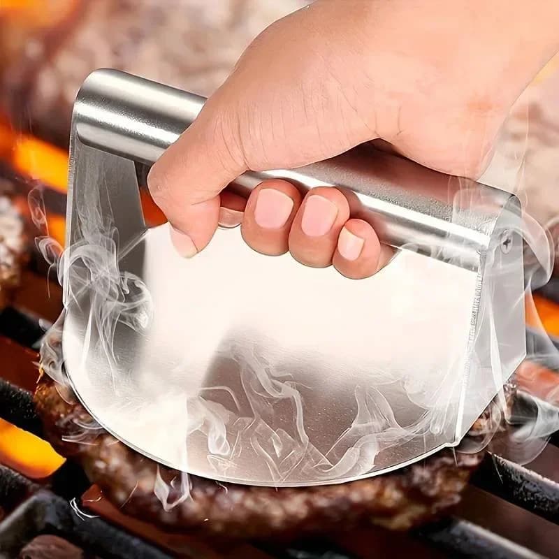 Prasa do smash burgerów ze stali nierdzewnej | Nieprzywierający dociskacz do burgerów na grilla