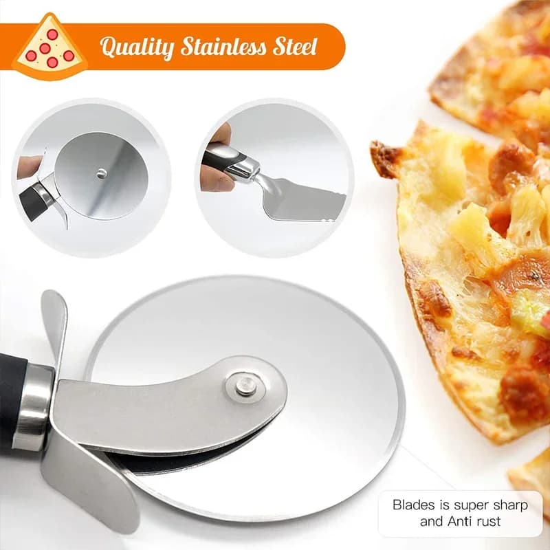 Okrągły nóż do pizzy ze stali nierdzewnej – radełko do ciasta