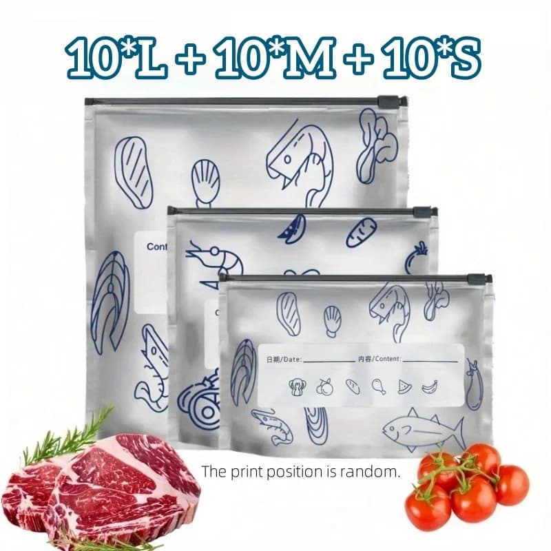 Woreczki z folii aluminiowej do żywności wielokrotnego użytku 10/60 szt.