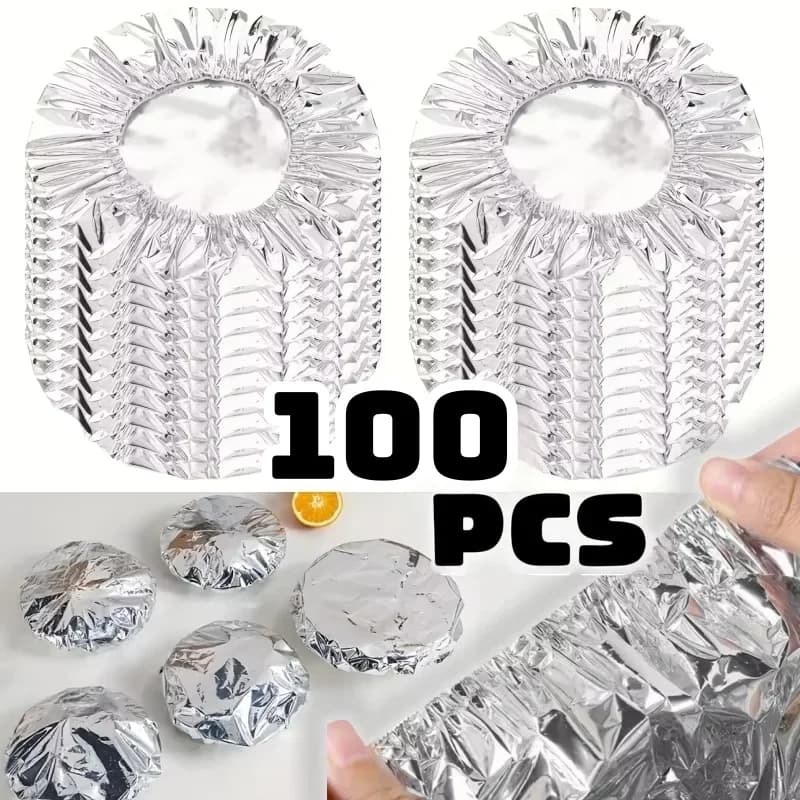 Termoizolacyjne pokrywki z folii aluminiowej na miski i talerze 10/100 szt.