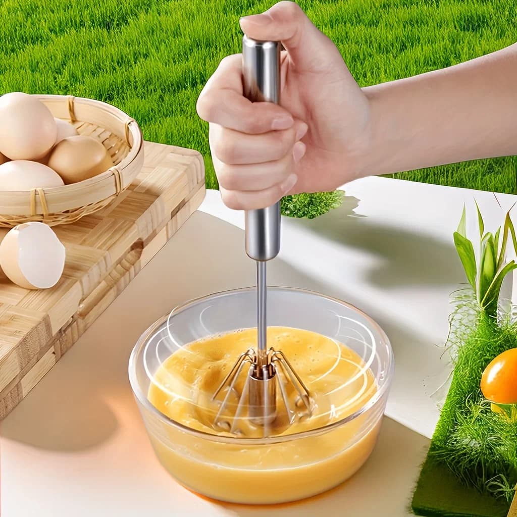 Półautomatyczna trzepaczka kuchenna ze stali nierdzewnej do jajek i śmietany