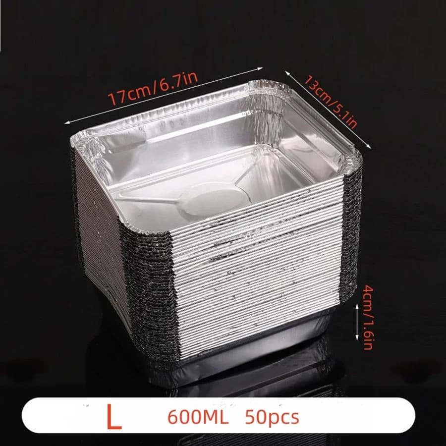 Jednorazowe foremki aluminiowe do pieczenia i żywności 50 szt., różne rozmiary